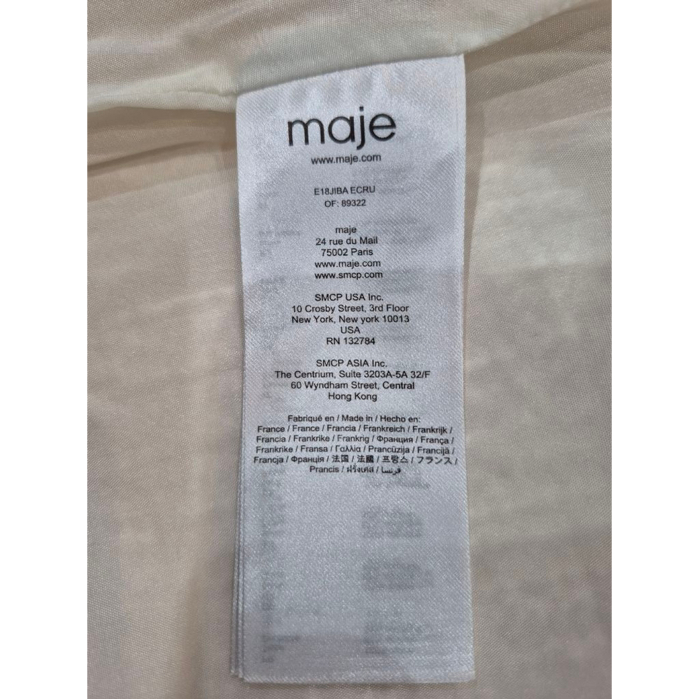 MAJE Tweed Skirt Size 38 Beige color in Excellent Condition - Picture 8 of 8